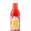 Kombucha Hibiscus Rose L’eau à la bouche, bouteille 33 cl sur fond blanc