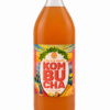 Kombucha Pêche Citron L’eau à la bouche, bouteille 1 L sur fond blanc
