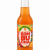 Kombucha Pêche Citron L’eau à la bouche, bouteille 33 cl sur fond blanc